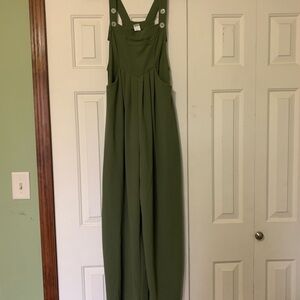 Cider Olive Green Jumpsuit